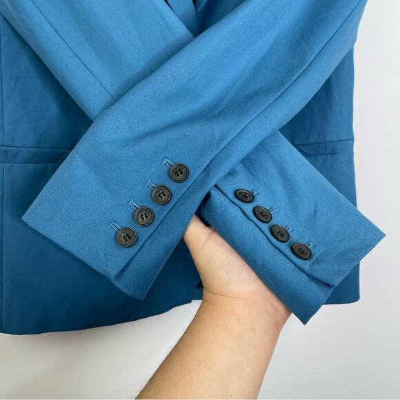Elizabeth & James teal blue single breasted blazer women's size 0 - Picture 5 of 12